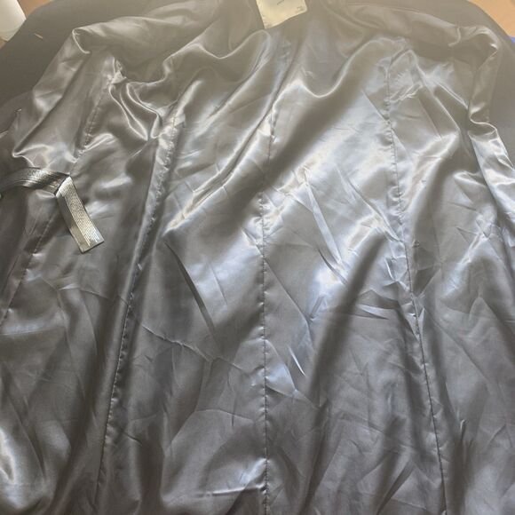 MNG Mango Double Breast Wool-Blend Coat Jacket Black Women's Large Gold Buttons - Picture 7 of 9